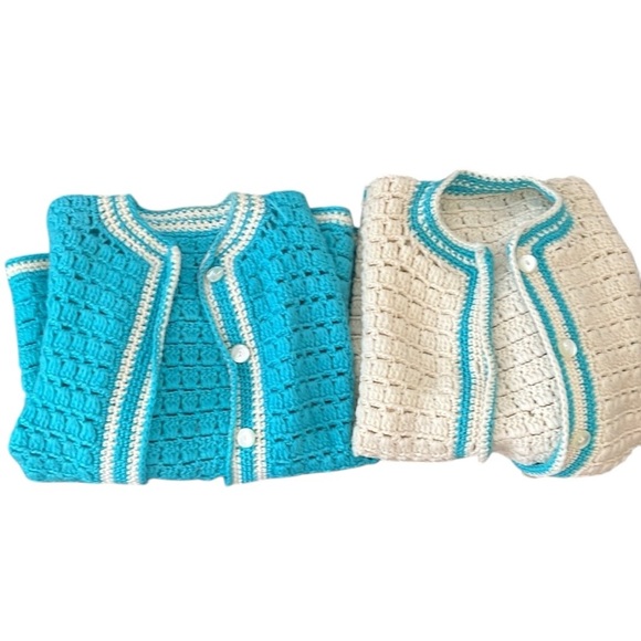 Two Hand knit Cardigan Sweaters Size XS - Picture 6 of 6